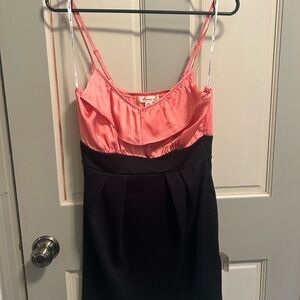 Pink and Black Sleeveless Dress